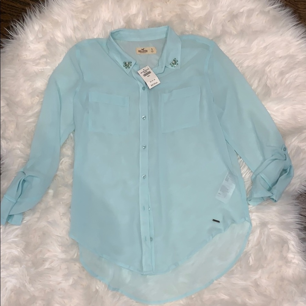 Hollister sheer button up